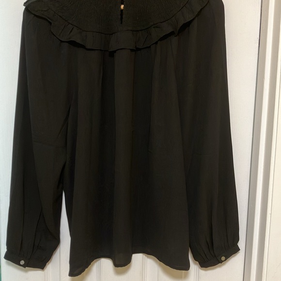 NWT - Ruffle Smocked Yoke Blouse by Ann Taylor Loft (ad photo) - Picture 4 of 5